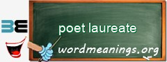 WordMeaning blackboard for poet laureate